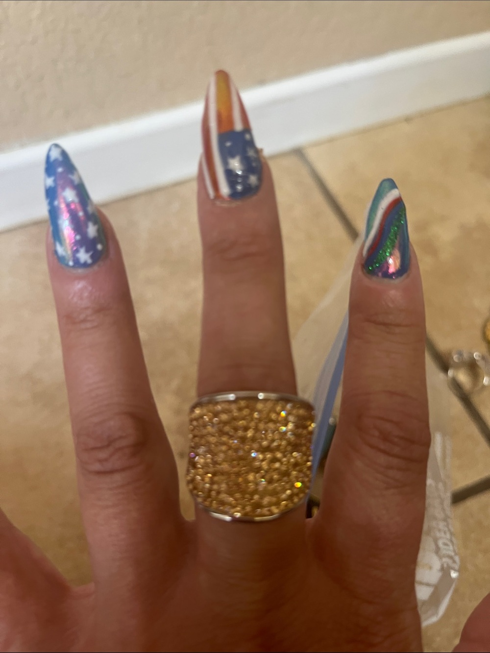 Gold Pavé Statement Ring - Women's Fashion Ring